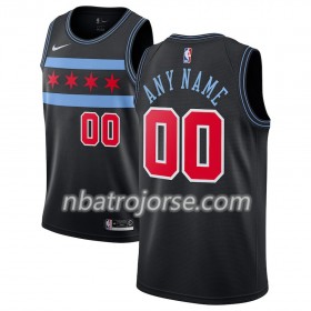 Män Chicago Bulls Tröja Skräddarsydda 2018-19 Nike City Edition Svart Swingman